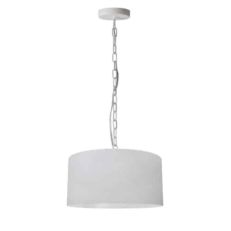 Dainolite 1Lt Braxton Small Pendant, Wht Shade, Wht BXN-S-WH-790